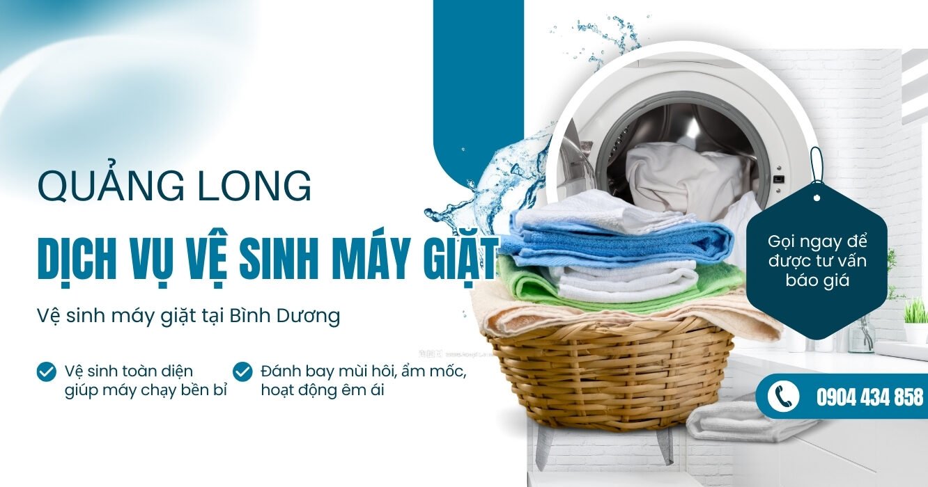 Dịch vụ vệ sinh máy giặt tại Bình Dương Quảng Long