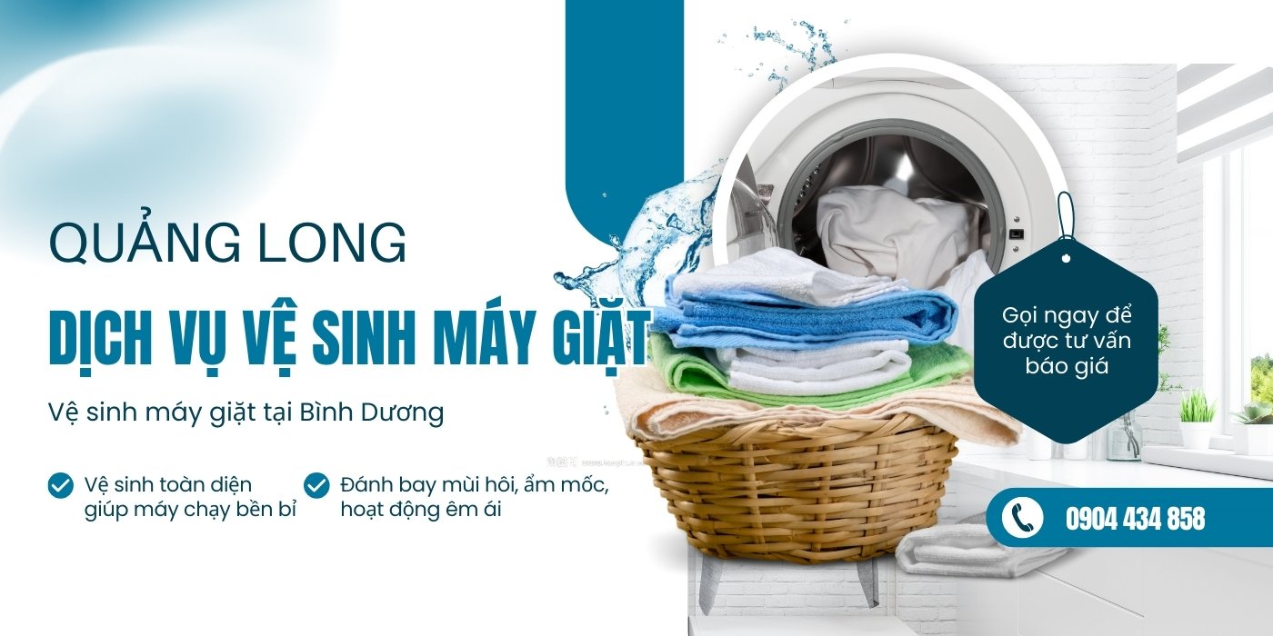Dịch vụ vệ sinh máy giặt tại Bình Dương Quảng Long