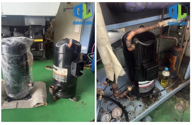 Các trường hợp cần thay block máy lạnh: block cháy, kêu to bất thường, không làm lạnh, tiêu hao điện năng cao. Trường Hợp Cần Thay Block Máy Lạnh – Điện Lạnh Quảng Long