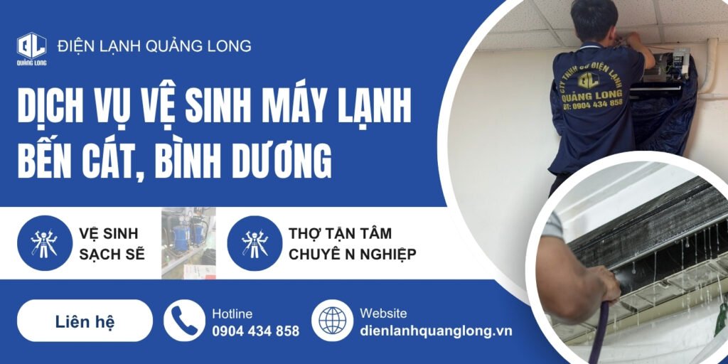 Vệ sinh máy lạnh Bến Cát - Vệ Sinh Máy Lạnh Quang Long