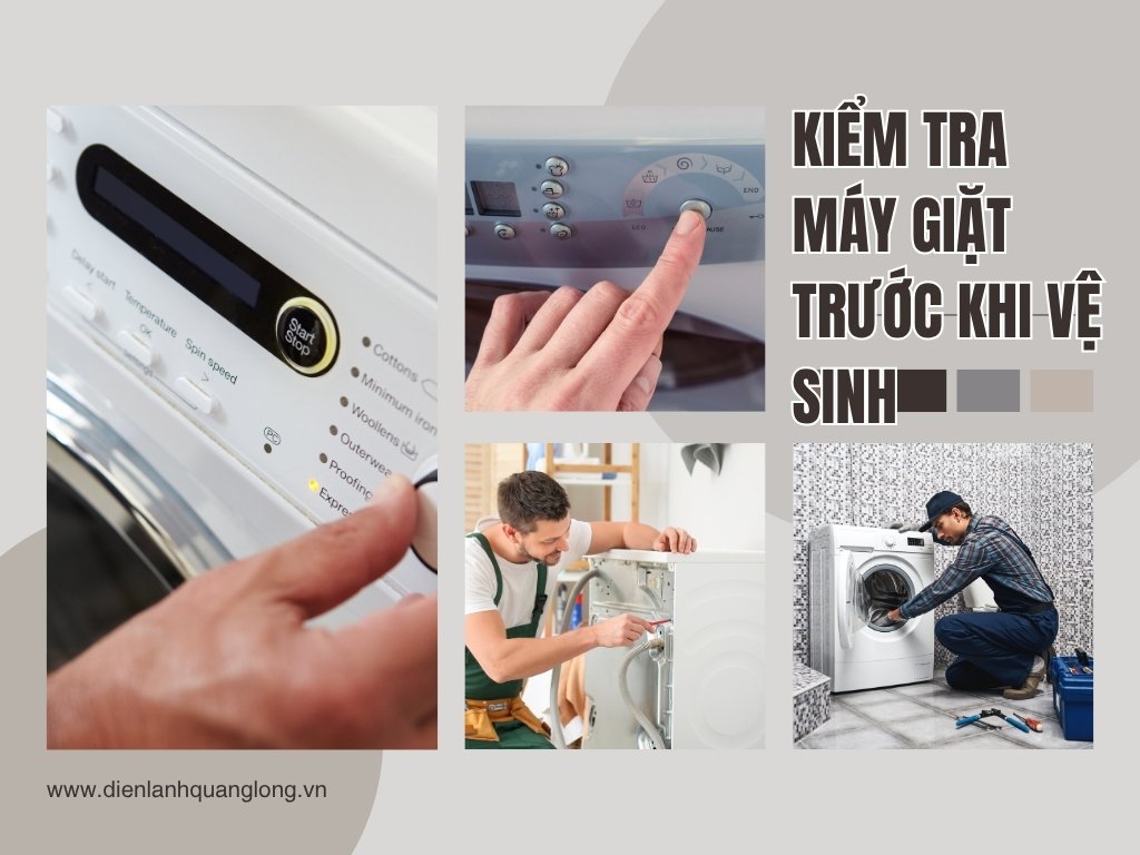 Kỹ thuật viên kiểm tra tổng quan máy giặt cho khách hàng trước khi vệ sinh cho khách hàng tại Tân Uyên Kỹ thuật viên kiểm tra tổng quan máy giặt cho khách hàng trước khi vệ sinh cho khách hàng tại Tân Uyên