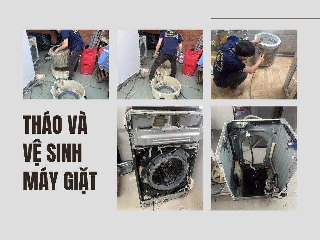 Kỹ thuật viên tắt máy, ngắt điện và tháo lồng giặt để vệ sinh từng bộ phận, loại bỏ cặn bẩn, nấm mốc – bước quan trọng trong dịch vụ vệ sinh máy giặt Thuận An. Kỹ thuật viên tắt máy, ngắt điện và tháo lồng giặt để vệ sinh từng bộ phận, loại bỏ cặn bẩn, nấm mốc – bước quan trọng trong dịch vụ vệ sinh máy giặt Thuận An.
