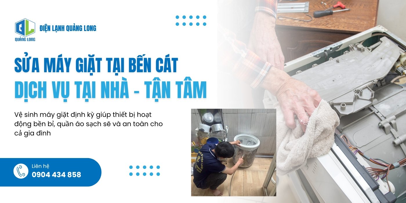 Vệ sinh máy giặt Bến Cát