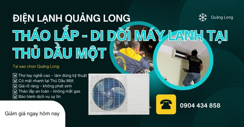 Tháo lắp máy lạnh tại Thủ Dầu Một