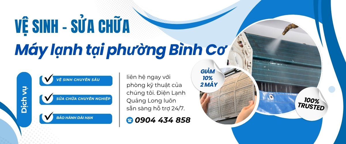 Vệ sinh, sửa chữa máy lạnh phường Bình Cơ