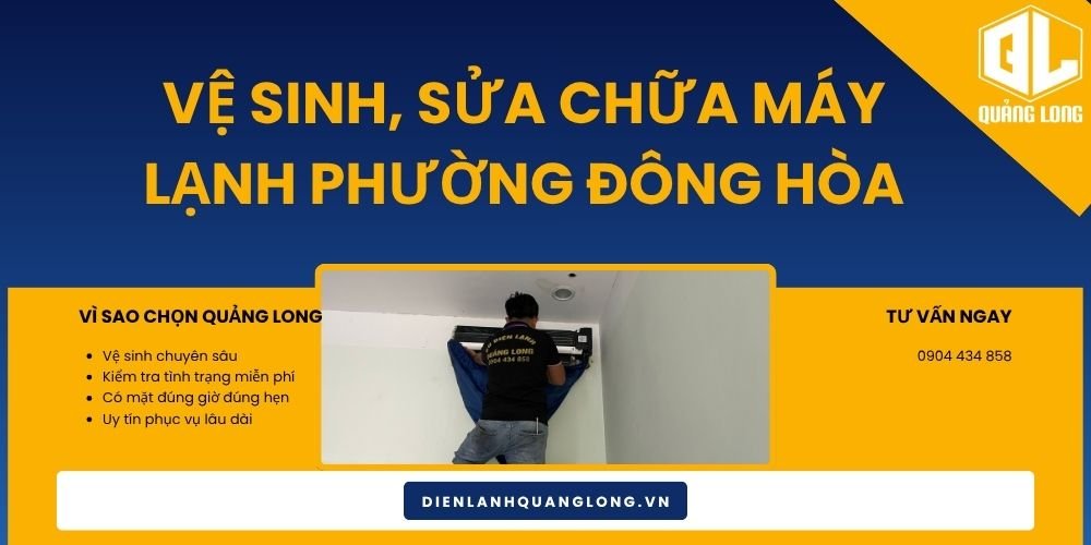 Vệ sinh, sửa chữa máy lạnh phường Đông Hòa