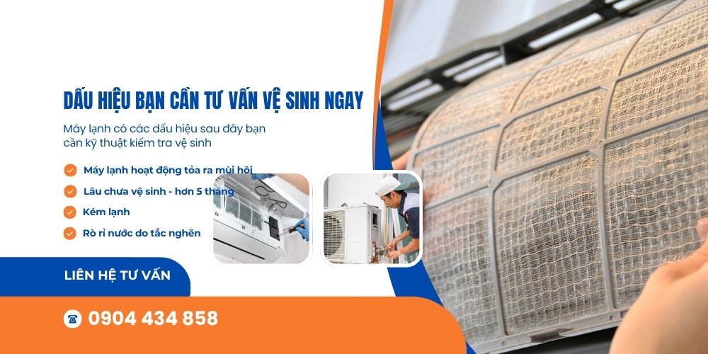 Dấu hiệu cần vệ sinh máy lạnh